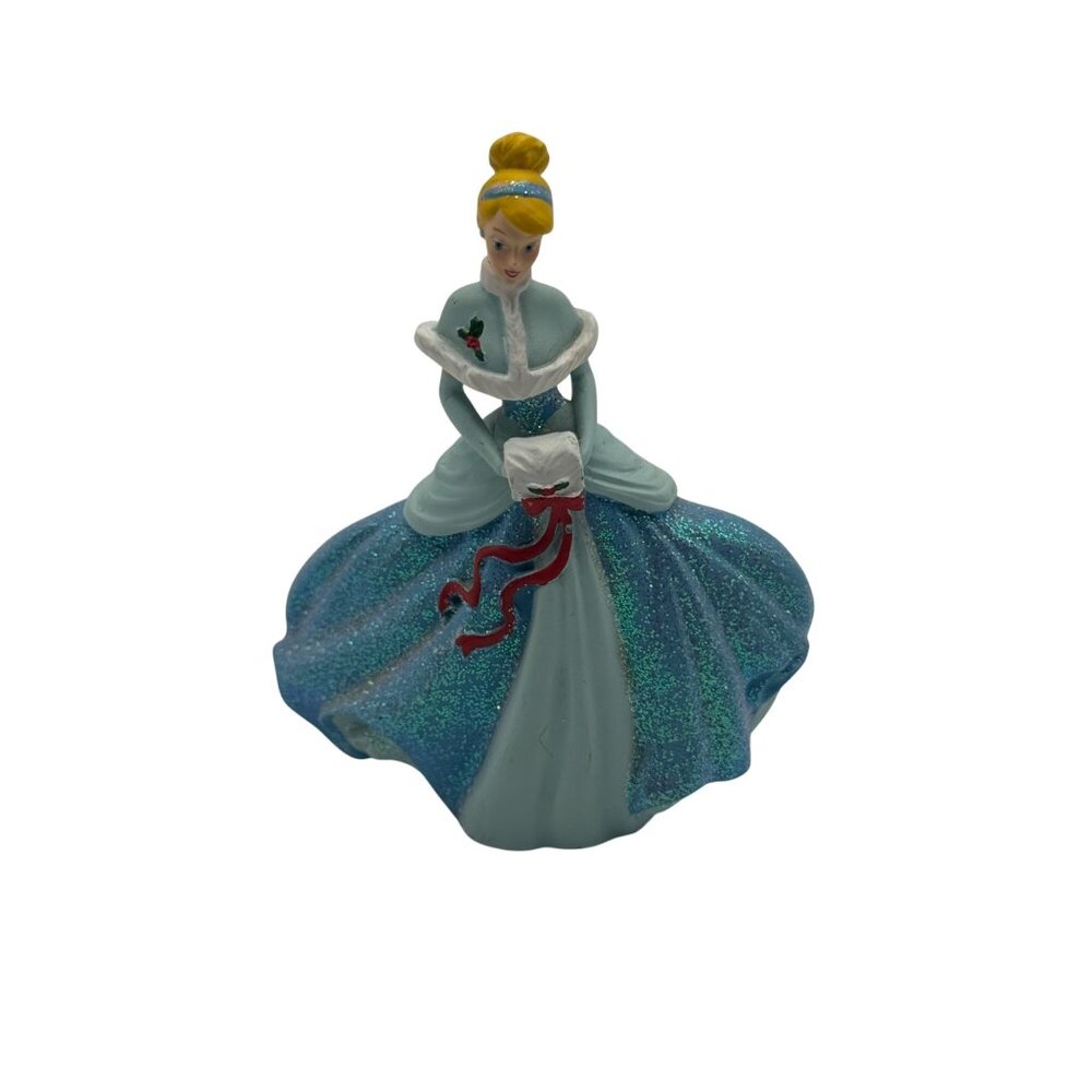 Disney Members-Only Cinderella Figurine Sparkly Blue Dress Holiday Edition